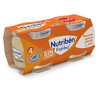 Nutribén Potitos | Tarrito Introducción a la Manzana, Naranja, Plátano y Pera | Para Bebés a partir de 4 Meses | Sin Almidones | Ingredientes Naturales y Saludables | Pack 2 Unidades de 120g | 240g