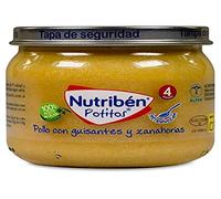 Nutribén Potitos | Tarrito Introducción de Verduritas con Pollo| Para Bebés a partir de 4 Meses | Sin Almidones | Sin Azúcares Añadidos | Packs de 2 Unidades de 120g | 240g