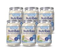 Nutribén Potitos Verduritas con Lenguado Sin Gluten +6 Meses, 6x235g | Sin conservantes, huevo, leche ni aceite de palma. Sin azúcares ni sal añadidos. Textura ligera. Para iniciar el pescado.
