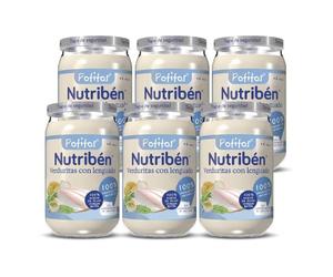 Nutribén Potitos Verduritas con Lenguado Sin Gluten +6 Meses, 6x235g | Sin conservantes, huevo, leche ni aceite de palma. Sin azúcares ni sal añadidos. Textura ligera. Para iniciar el pescado.