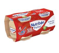 Nutribén potitos verduritas con pollo 2 x 120 g - puré para primeras comidas del bebé