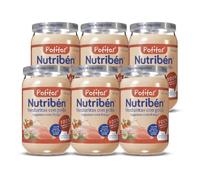 Nutribén Potitos Verduritas con Pollo Sin Gluten +6 Meses, 6x235g | Con AOVE, zanahoria y guisantes. Sin almidón, huevo, leche ni aceite de palma. Sin sal ni azúcares añadidos. Textura ligera.