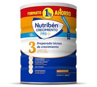 Nutribén Pro Alfa 3 Leche de Crecimiento +12 Meses, Formato Ahorro Bote 1kg | Sin azúcares añadidos ni aceite de palma; con OLM y más de 13 vitaminas, fuente de calcio, hierro y vitamina D