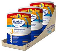 Nutribén Pro Alfa 3 Leche de Crecimiento +12m, Formato Ahorro Bote 3x1kg