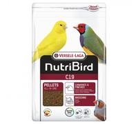 NutriBird C19 - Alimento de mantenimiento para canarios, jilgueros tropicales y europeos - Versele-Laga - Cantidad: 10 kg