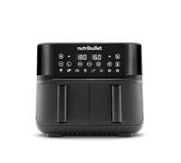 nutribullet Air Fryer Doble Cesta 8L, 2850 W reidora sin Aceite, Freidora de Airecon 8 Modos, Cocina, Fríe, Asa toda tu Comida, Negro, NBA081B