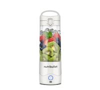 nutribullet Batidora portátil en color blanco, potente hoja extractora, taza de 475 ml, tapa para llevar, cable de carga USB-C y guía del usuario (idioma español no garantizado), ofrece más de 15