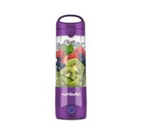 nutribullet Batidora portátil en color morado, potente hoja extractora, taza de 475 ml, tapa para llevar, cable de carga USB-C y guía del usuario (idioma español no garantizado), ofrece más de 15