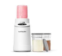 Nutribullet Chill NBD0503W Heladera para helados, sorbete y yogur helado, 5 programas automáticos, máquina de helados con 2 recipientes con tapa, ideal para familias, blanco