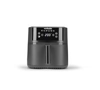 nutribullet Crisplite NBA0611DG, Freidora de Aire 6L, Control Digital de Temperatura 80º-200°, Sin PFAS, 6 Ajustes Automáticos, Control Táctil, Cesta Apta para Lavavajillas, 1700W, Negro