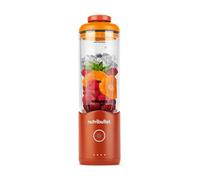 nutribullet Flex 590ml - Batidora Portátil para Smoothies con Tapa con Boquilla y Asa, Picadora, Tritura Hielo y Frutas Congeladas, USB-C, Vaso sin BPA, Fácil de Limpiar, Naranja (NBP013OR)