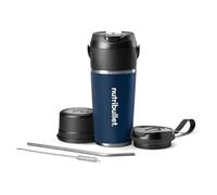 nutribullet Licuadora portátil Flip con taza aislada, índigo mate, NBPB50350IND