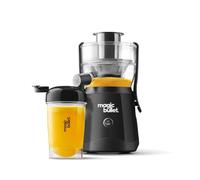 nutribullet magic bullet - Exprimidor centrífugo de silicona y acero inoxidable en color negro, 400 W, juego de 10 piezas, 470 ml, diseño compacto y apto para lavavajillas, jugo sobre la marcha en dos