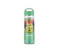 nutribullet Portable NBP003LG, Batidora Portátil con Capacidad de 475ml, Cuchilla de 4 Puntas, Vaso de Tritán, Autonomía de 15 Ciclos, Incluye Tapa Abatible, Carga USB-C, Verde Claro