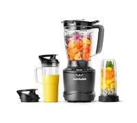 nutribullet SmartSense Blender Combo NBF550DG, Batidora de Vaso con 5 Velocidades + Función Pulse, Jarra 1.89l, Vaso 946ml y con Asa 710ml, Ciclo Automático Inteligente, Tapa para Llevar, 1500W, Negro