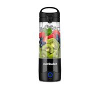 Nutribullet Tritan Batidora Portátil y Ligera, Minibatidora con Cuchilla de Acero Inoxidable de 4 Puntas, Batidora Multifunción, Cargador USB-C más de 15 Ciclos de Batido, 475 ml, NBP003B Negro