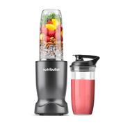 Nutribullet Turbo Blender en grafito - Potente base de motor de 1000 W y cuchilla de extracción rápida - Mezcla fácilmente frutas congeladas, nueces y hielo - Con taza y tapa de 700 ml y 500 ml - Para