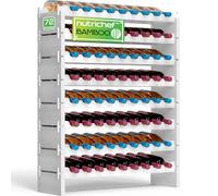 Nutrichef botellero Vino Bambu, Wine Rack, Vinoteca, Vinera, para 72 Botellas, Apilable, 8 Niveles