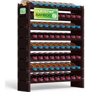 Nutrichef botellero Vino Bambu, Wine Rack, Vinoteca, Vinera, para 72 Botellas, Apilable, 8 Niveles
