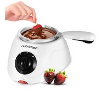 Nutrichef Fondue Electrica 25W, Fundidor y Calentador, Capacidad de 250ml, Mantiene Caliente, Recipiente Extraible, Ideal para Chocolate, Mantequilla y Queso