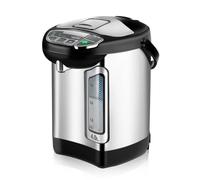 NutriChef Hervidor de Agua Eléctrico y Calentador - 4L/4.2Qt Dispensador Eléctrico de Agua Caliente de Acero Inoxidable con Base Rotatoria, Apagado Automático