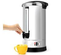 NutriChef Hervidor de Agua y Dispensador de Agua Caliente, Dispensador Eléctrico de Bebidas de 19L con Tapa de Seguridad, Grifo Antigoteo, Función Mantener Caliente, Acero Inoxidable