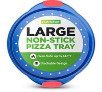 NutriChef horno holandés rectangular para masa madre, Molde para pan con tapa, Hierro fundido esmaltado, Con guantes de silicona para pan artesanal, 35 cm