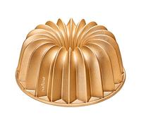 NutriChef molde bundt redondo antiadherente, Aluminio fundido acanalado, 23 cm, Bandeja para horno, Bizcochos y tartas, Repostería casera, Cocción uniforme, Fácil de limpiar