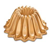Nutrichef Molde para Bundt con recubrimiento antiadherente, molde de pastel de aluminio grueso, bordes estriados para horneado y dorado uniforme, apto para lavavajillas
