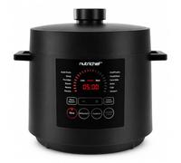 NutriChef olla de presión eléctrica digital de encimera, 13 funciones de cocción, Tiempo y temperatura ajustables, Hornea, Cocina al vapor y brasea
