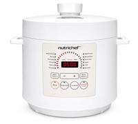 NutriChef Olla de Presión Eléctrica Digital de Encimera con 13 Funciones de Cocción, Tiempo y Temperatura Ajustables, Hornea, Cocina al Vapor y Brasea