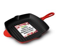 NutriChef sarten parrilla, Grill, 11”, Asador, Para carne, Cuadrada, Esmaltada