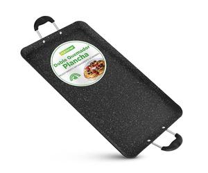 Nutrichef sarten parrilla, Grill, 48cm x 30cm, Anodizada, Asador, Plancha cocina, Antiadherente, Asas reforzadas, Apto para lavavajillas