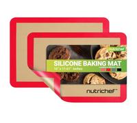 Nutrichef Tapetes de Silicona para Hornear, Antiadherentes, Resistentes al Horno Hasta 249°C, Aptas para Congelador y Lavavajillas, Set de 2