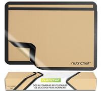 NutriChef Tapetes de Silicona para Hornear, Juego de 2, Grande 62 x 42 cm | Antiadherente, Apta para Congelador y Lavajillas, Resistente al Horno Hasta 240°C