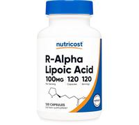 Nutricost Ácido R-Alfa Lipoico 100 mg, 120 cápsulas - Cápsulas vegetarianas, sin OGM, sin gluten