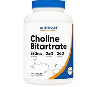 Nutricost Bitartrato de colina (650 mg) 240 cápsulas vegetarianas