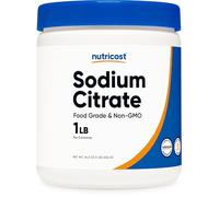 Nutricost Polvo de citrato de sodio 1 libra (16 onzas) - Grado alimenticio, sin OMG - Emulsionante, potenciador de sabor natural, conservante de alimentos