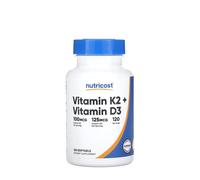 Nutricost Vitamin K2 (MK7) (100 mcg) + Vitamin D3 (5000 IU) (120 Cápsula blanda)