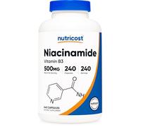 Nutricost Vitamina B3 Niacinamida 500mg, 240 Cápsulas - Sin Gluten, No GMO, Sin Soja, Sin Rubor de Niacina, Aumento de Energía Premium