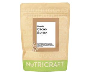 NutriCraft Mantequilla de cacao criollo orgánica, 1 kg, 100% pura, de origen sostenible de la Amazonía peruana, para hornear, hacer chocolate, mantequillas corporales y jabones, fusión rápida, rico