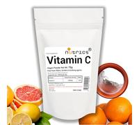 Nutrics 75 g de vitamina C 100 % puro ácido L ascórbico - Polvo vegano - Libre de rellenos, aglutinantes y agentes de carga (75 g)