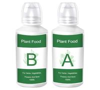 Nutrientes Hidropónicos | Solución Nutritiva De Crecimiento A Y B - Alimento para Plantas de Interior,Aplicación en Césped, Patio, Jardín, Plantas de Interior, Verduras, Frutas y Flores