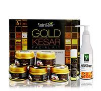 Nutriglow Natural's Ubtan Facial Kit for Glowing Skin, Tan Removal with Haldi & Chandan, 60gm Pack of 2
