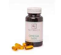 Nutrikos Omega Skin - 100% vegetal - regulador del cortisol y protector de la hidratación de la barrera cutánea - 60 cápsulas