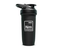 Nutrimuscle Shaker Max - 900 ml - Acero inoxidable - Proteína Shaker - Tapa de rosca hermética - Mango práctico - Para bebidas proteicas - Deporte - Culturismo