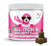 NutriPaw Golosinas veganas para todo tipo de picazón para perros - Alivia la picazón de patas, ojos, orejas y piel - Deja de picar, lamer y rascar - Perfecto para perros pequeños, medianos y grandes -