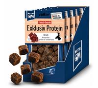 NutriQM® Exclusivo aperitivo para perros con proteínas, 5 x 100 g, monoproteína y sin cereales, golosinas para perros sensibles, sin aditivos artificiales, ideal como golosinas de entrenamiento