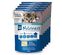 NutriQM® Nutriness Kitten - Comida seca para pollo (5 × 750 g), sin gluten ni azúcar, alto porcentaje de carne, para un desarrollo saludable de gatos jóvenes, iniciativa de bienestar animal