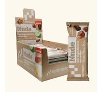 Nutrisport - Nude Bar Cacao y Avellanas | Barritas Energéticas Naturales | Sin Gluten, Sin Azúcares Añadidos, Plant-Based | Caja Expositora de 24 Uds
